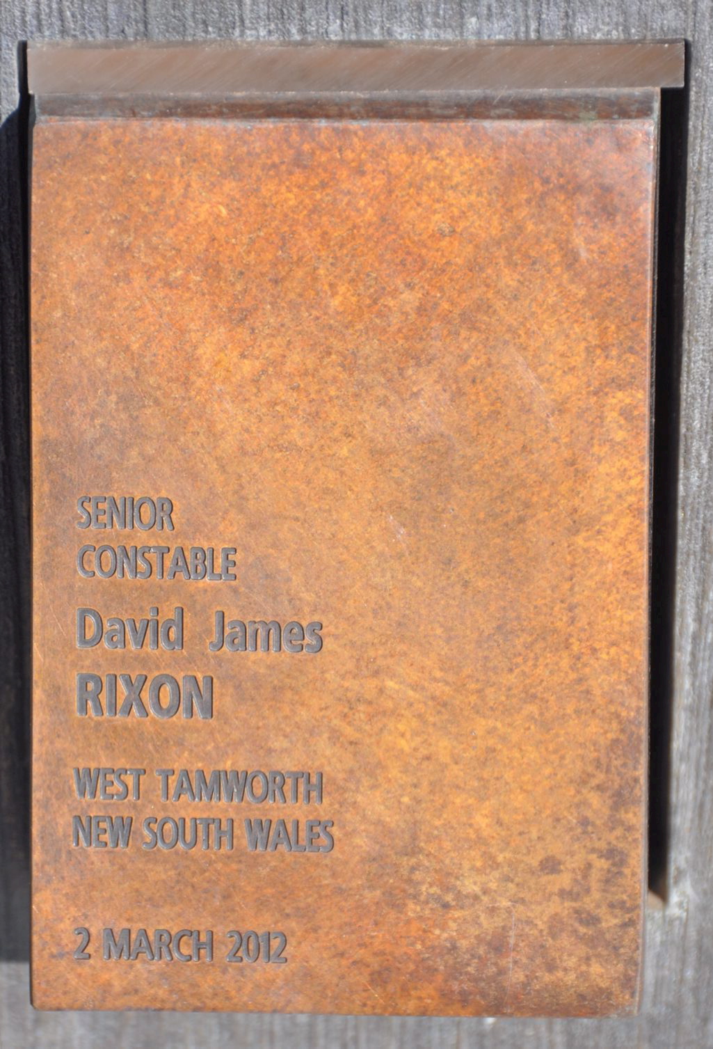 David James RIXON - touch pad at National Police Wall of Remembrance, ACT