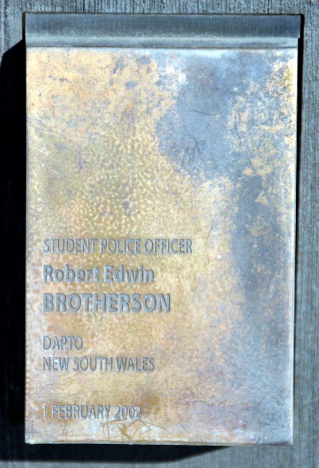 Touch plate - National Police Wall of Remembrance, Canberra