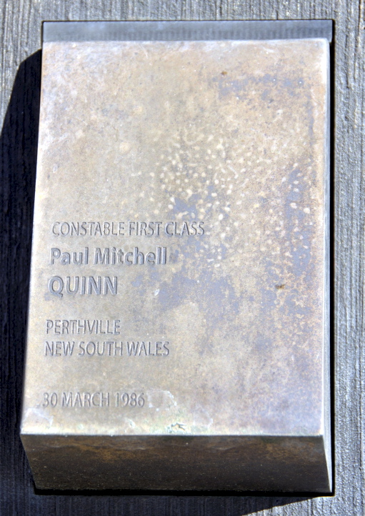 Police Wall of Remembrance - touch plate for Paul Mitchell QUINN