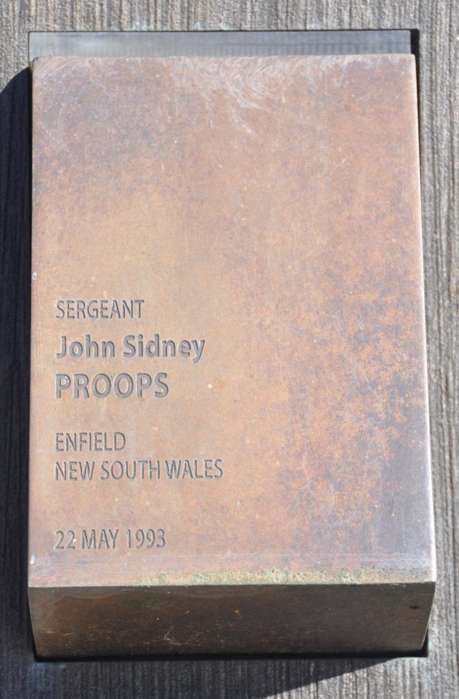 John Sidney PROOPS, Police National Wall of Remembrance touch pad.