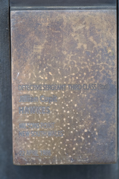 Touch Plate - National Police Wall of Remembrance, Canberra ( 2015 ) for Jillian HAWKES