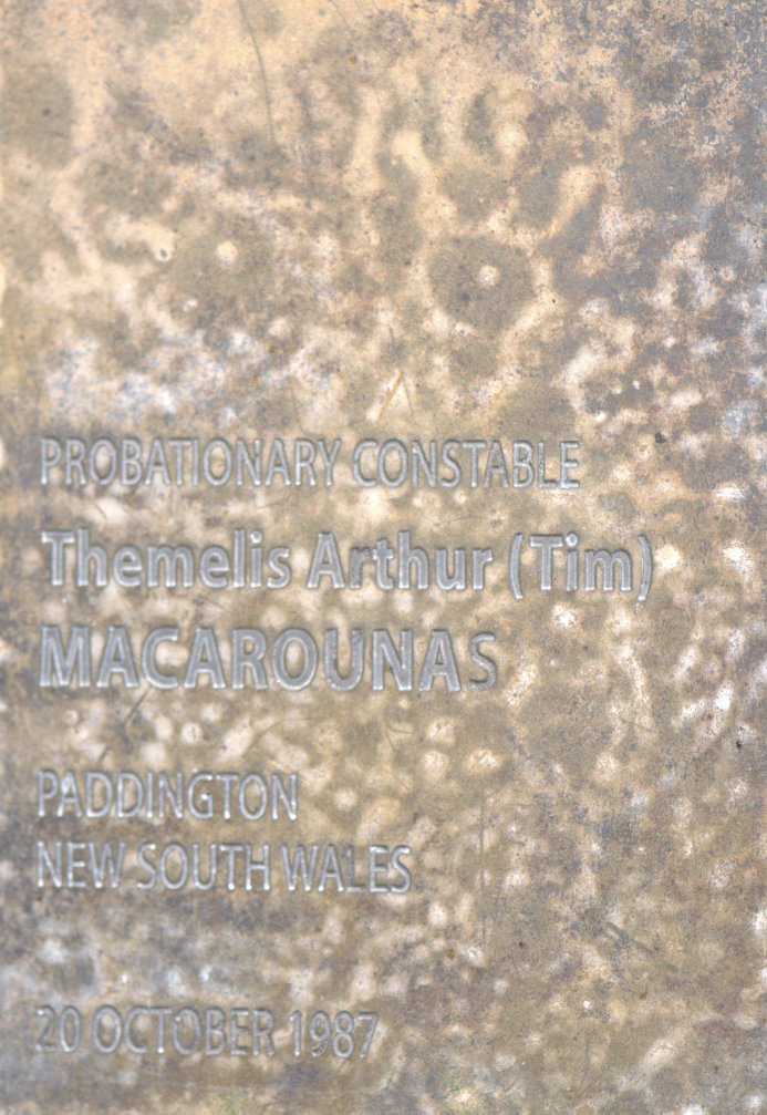 Touch plate at the National Police Wall of Remembrance, Canberra