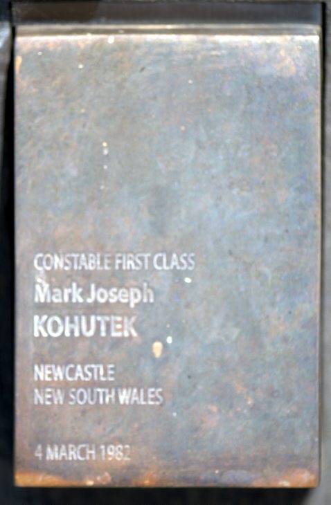 Touch plate at the National Police Wall of Remembrance, Canberra