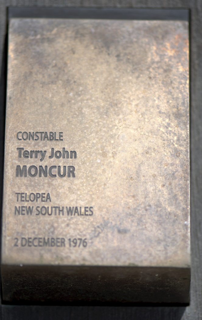 Touchplate at the National Police Wall of Remembrance