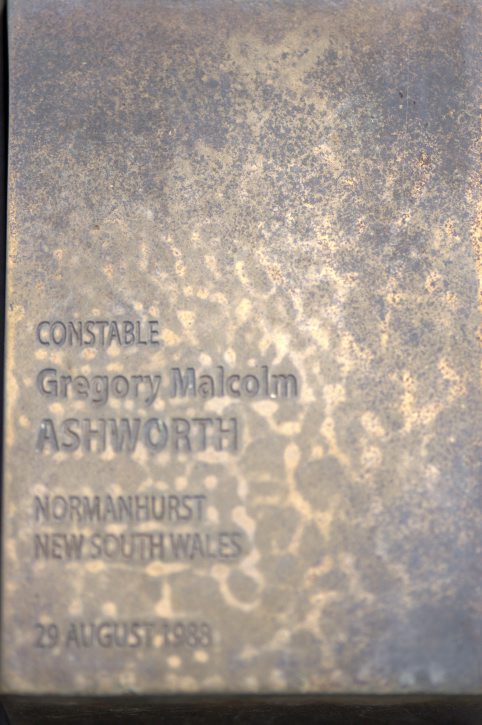 Touch Plate at the National Police Wall of Remembrance, Canberra