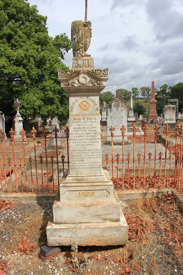 Photo: Ken Medway 1 May 2015 Andrew SUTHERLAND 2 - NSWPF - Murdered 1 May 1872