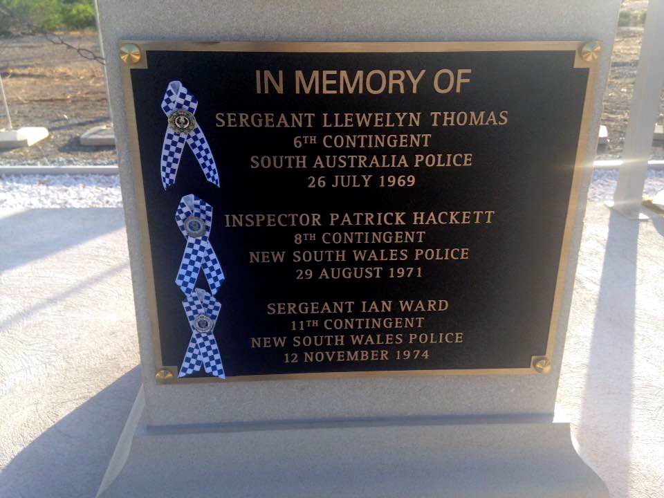 Andy MacFarlane - NSW Fallen Police 17 June 2017 – Malaysia Memorial in Cyprus taken today as Australian Police complete the long mission and are leaving Cyprus.