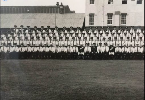 picture of Class111 26th June, 1967. All the cyclists have the first of the white helmets. They didn't last long either', once they realised that the broken necks were coming from the bad design, where the back of the helmet sat at the perfect point to break your neck, if your head was snapped backwards. Second white helmets issued hurriedly, 'say no more'..!