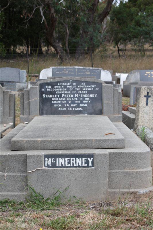 Constable Stanley Peter McInerney - gravestone