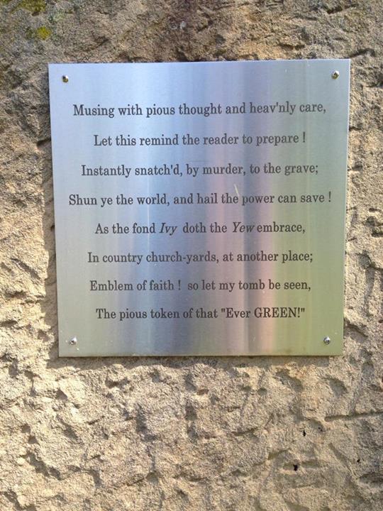 Constable William GREEN - NSWPF - Murdered - 20 Aug 1826 - rear of headstone