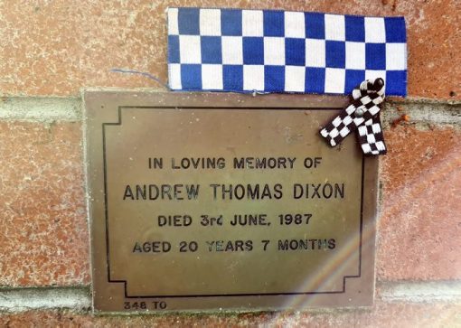 Andrew Thomas DIXON. Plaque condition as of 8/9/2020 