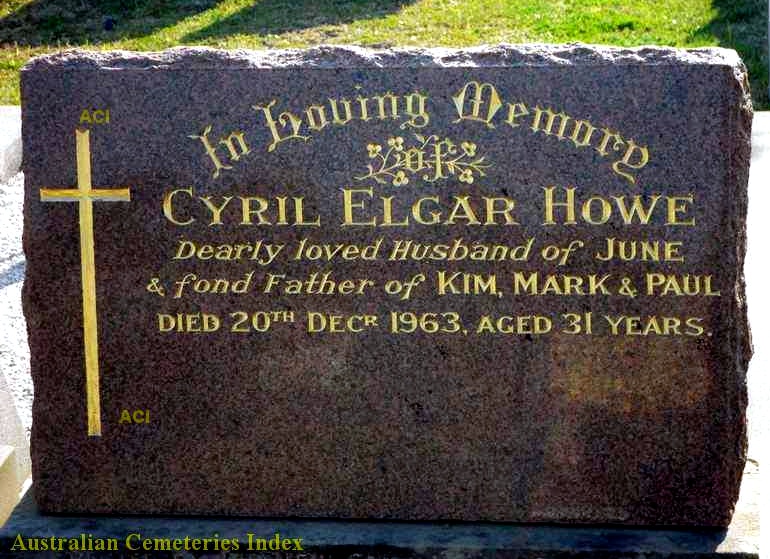 Cyril Elgar HOWE grave