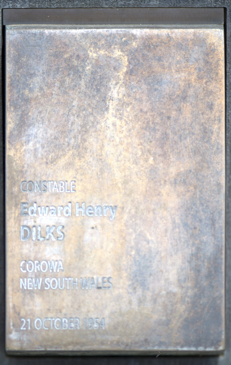 National Police Wall of Remembrance touch pad for Constable Edward Henry DILKS.