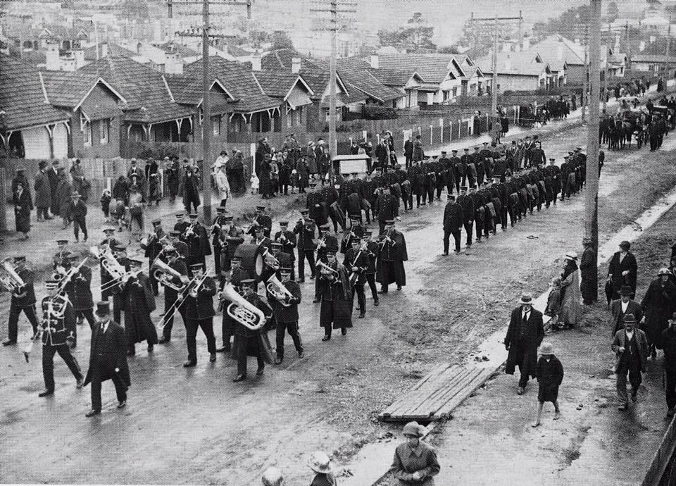 Funeral procession of Constable Leeds at North Sydney