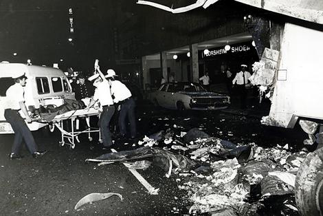 The scene of the Hilton Hotel bombing on George Street, Sydney. SUPPLIED.
