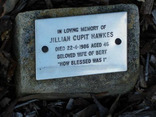 Jillian Cupit HAWKES ( FRAZER ) late of Kirrawee, NSW New South Wales Police Force Regd. # P/W 0073 Detective Sergeant 3rd Class - retired Retired Hurt On Duty on 17 December 1982 Died from Arrest Injuries - Assault on 30 July 1977 which resulted in the amputation of one of her legs. Milsons Point, North Sydney Died: Tuesday 22 April, 1986 Age: 46 years, 7 months, 4 days Funeral Date: Thursday 24 April 1986 Buried: Cremated. Cemetery: Buried at Woronora cemetery, Linden St, Woronora, NSW