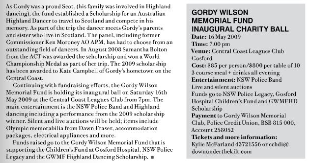 NSW Police News - May 2009 Peter Gordon WILSON - NSWPF - 2 - MVA 11 Nov 2006
