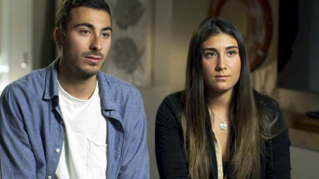 Peter’s son, Mitchell, pictured with sister Brodie, wouldn’t give his father’s killer ‘a second of my life”. Picture: Channel 7Source:Channel 7