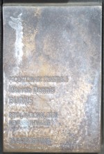 Warren Dennis BURNS, NSWPF, died 30 October 1968 Touch plate at the National Police Wall of Remembrance, Canberra.