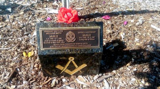 William Smith McKIE & Isabella Stewart McKIE - Grave plaque