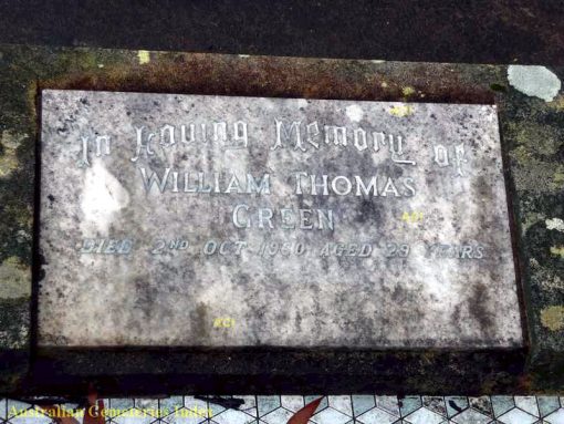 http://austcemindex.com/edit-inscription?id=7772473 William Thomas GREEN