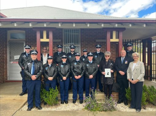 Young Police - Remembrance Day - 2022 - Francine Pirie - Daughter of Clarence Pirie - killed 13 Oct 1960