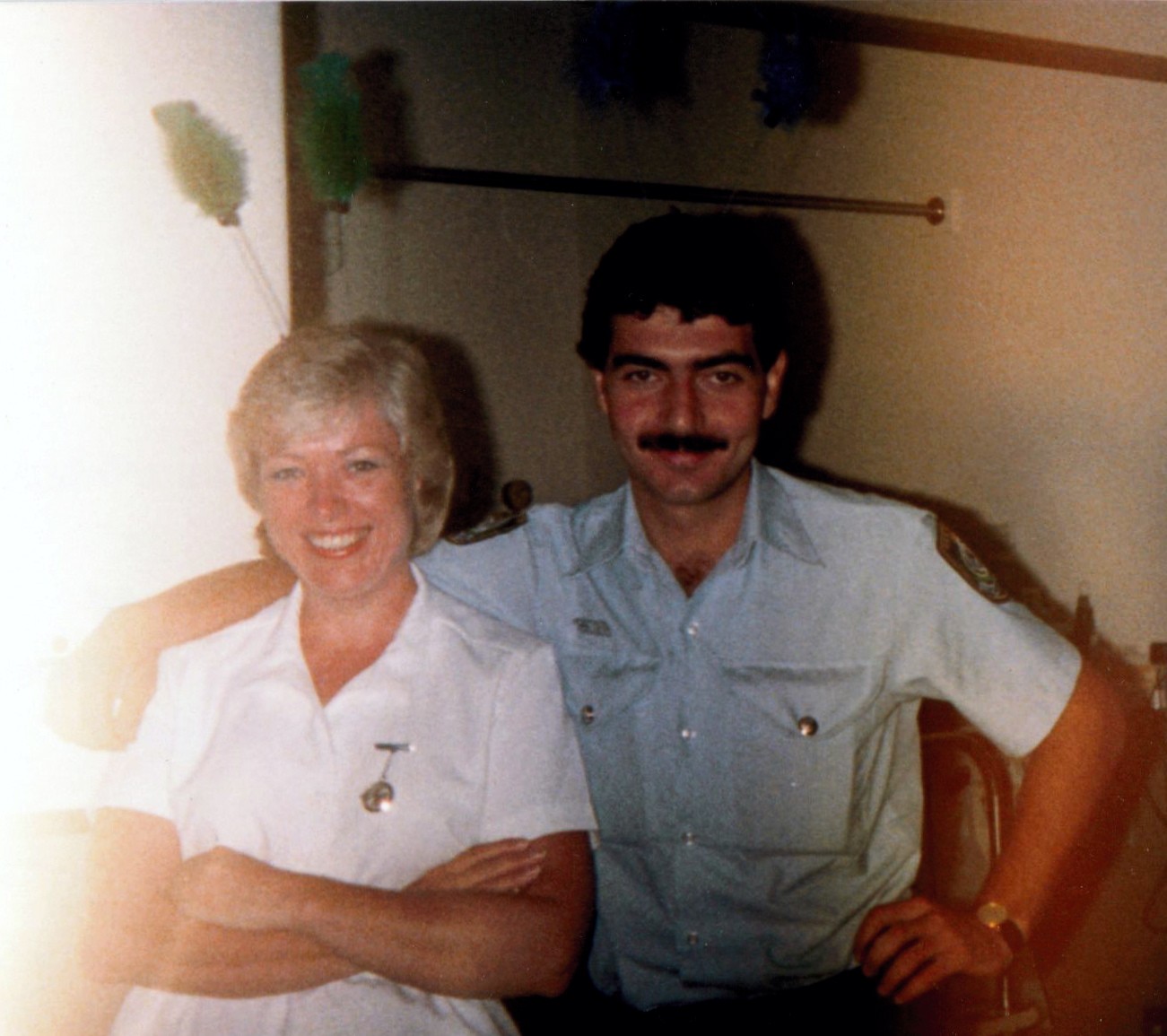 This photo was taken of Paul, at the Hospital, on the same day, shortly before his death. The head Matron, Norma Spark, took the photo of Paul and a Nurse before Norma finished her shift. This is the last, know, photo of Paul alive.