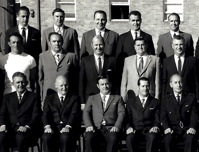 Photo supplied by Noel's daughter. Noel is in the centre of the top row. This is part of a group photo of the Sergeant's Course # 2 of 1971.