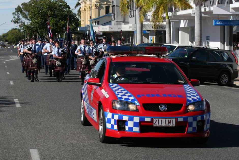 Police march for slain police officer Norm Watt, Rockhampton, July 21st 2010 - 10th anniversary