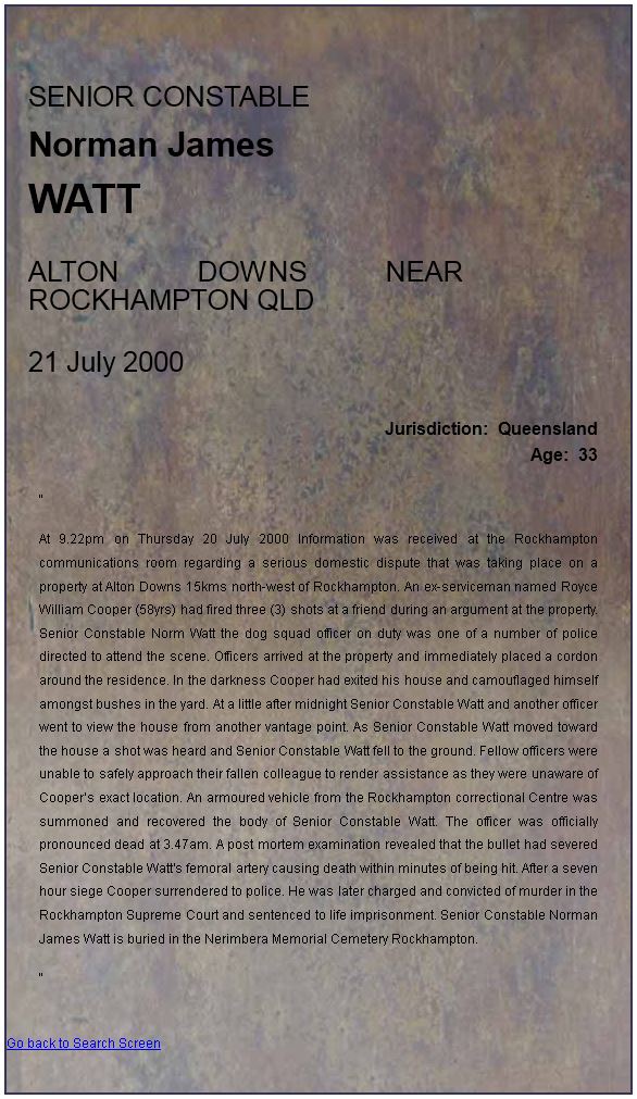 Touch Stone, National Police Memorial, ACT.