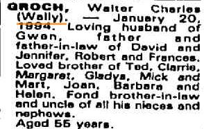 http://trove.nla.gov.au/ndp/del/article/126924019?searchTerm=wally%20groch&searchLimits= Walter Charles - Wally - GROCH