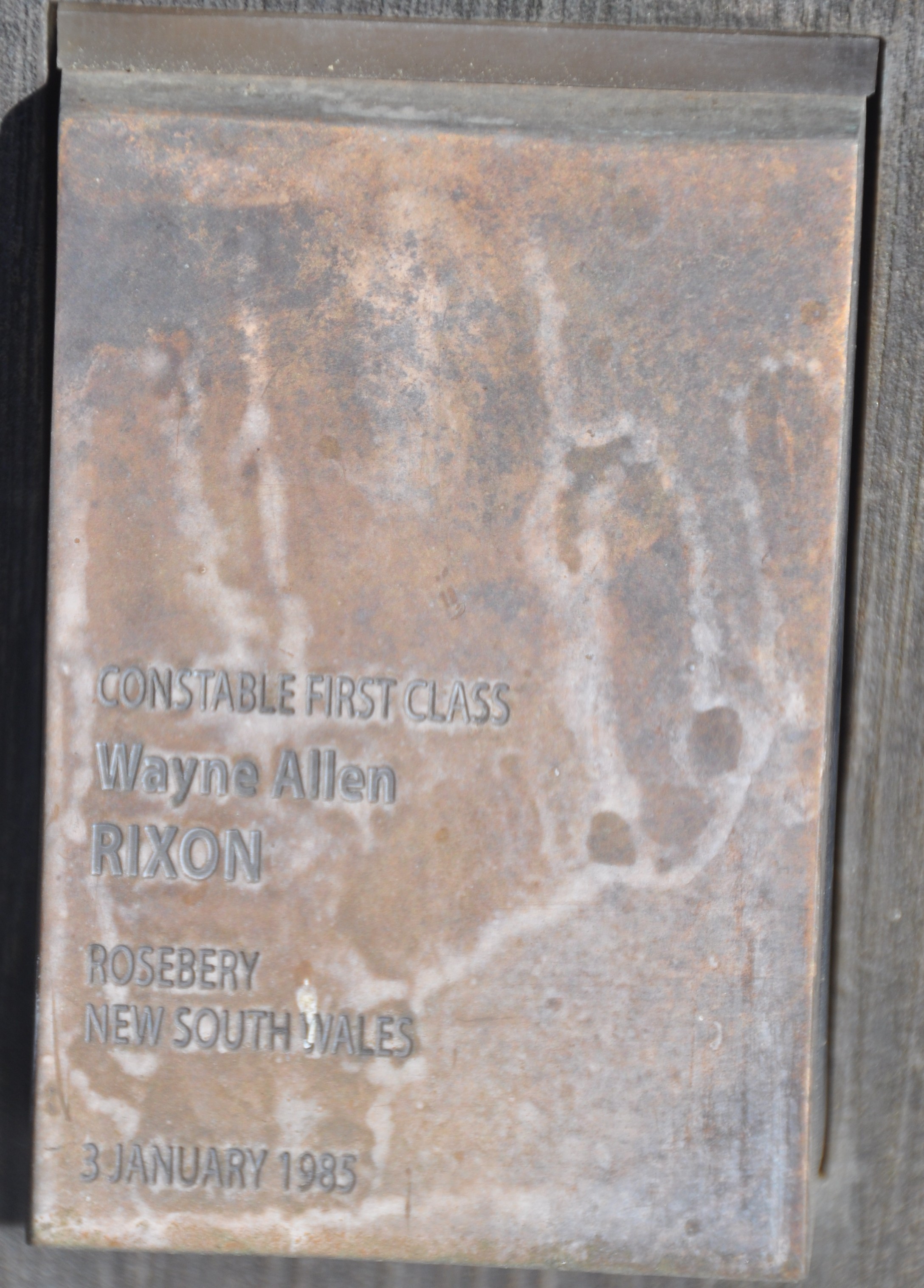 Wayne Allen RIXON - touch pad at the National Police Wall of Remembrance, Canberra