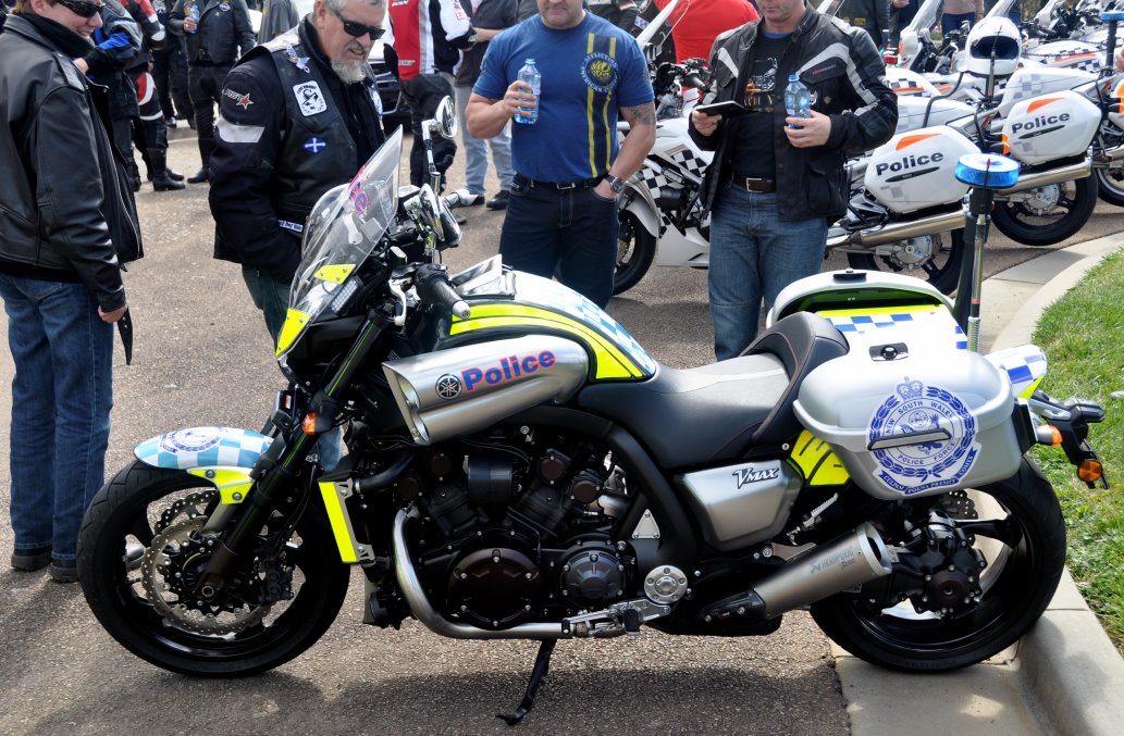 NSW Police Academy Lunch break for the riders between Sydney and Canberra during the Wall to Wall Ride of Remembrance - Year 5.