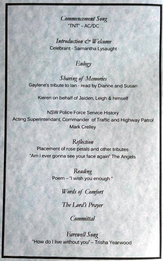 Ian Mark REAKES 4 - NSWPF - Died 13 Sept 2014