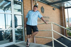 Retiring police officer Senior Constable Phillip Jacobson at Coffs Harbour Police Station Photo: Trevor Veale / The Coffs Coast Advocate Trevor Veale
