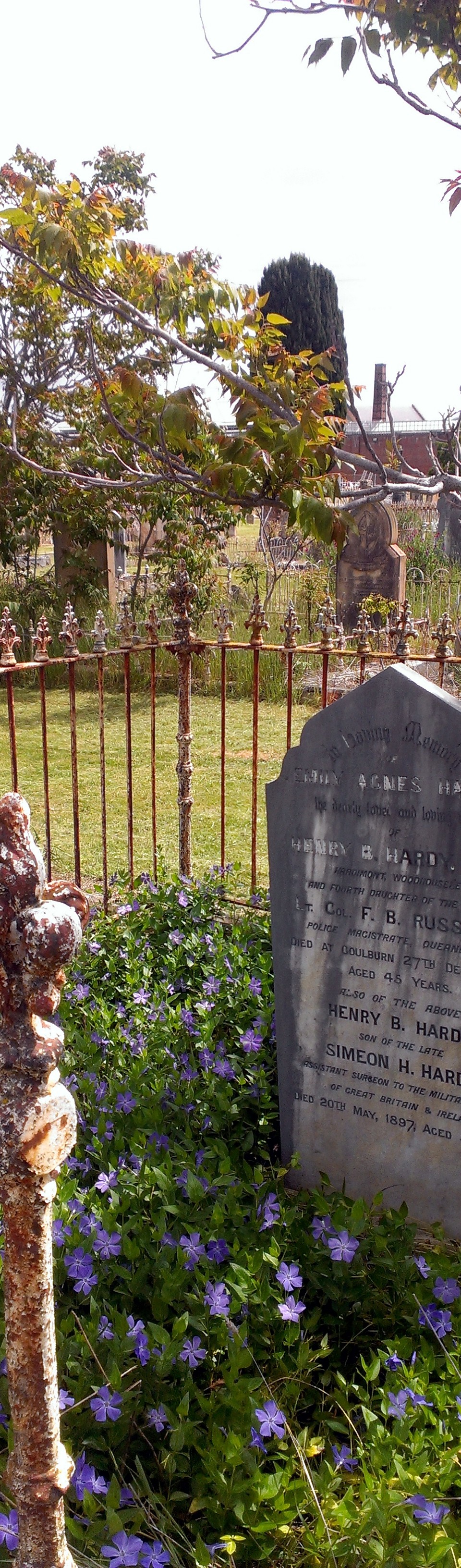 F. B. RUSSELL - Grave of Emily Agnes HARDY - 4th daughter of the Late Lt. Col. F. B. Russell.