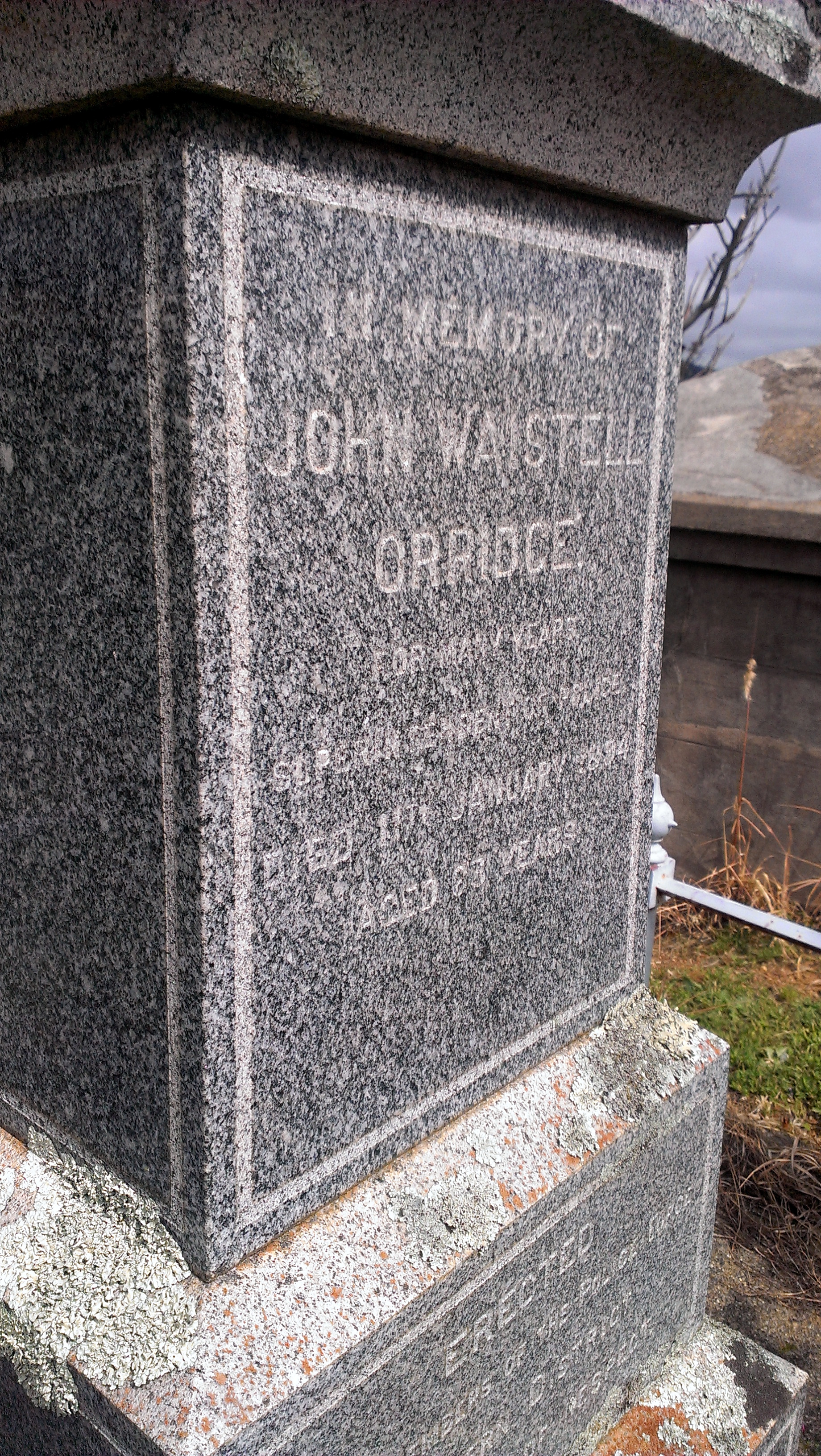 John Waistill ORRIDGE - Grave