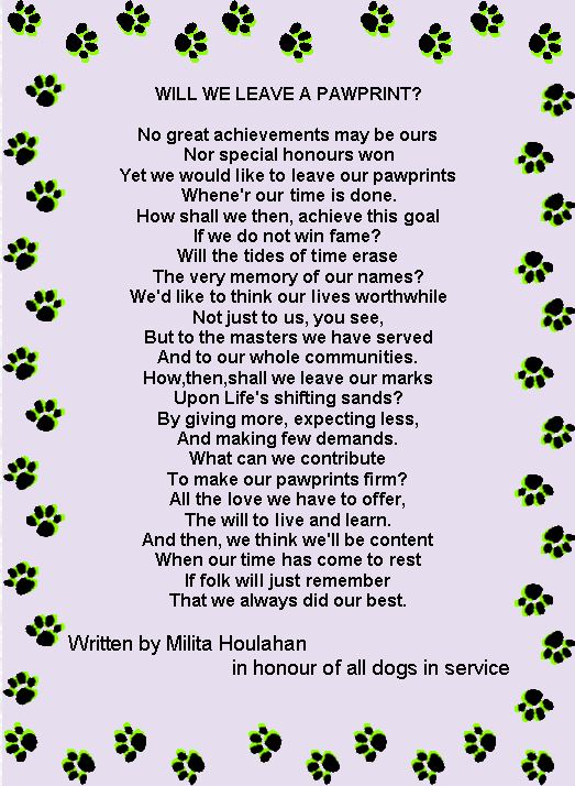 Ode' to Police Dogs - Will we leave a pawprint ?