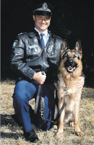 Police Dog CARTS & Senior Constable Dave WILLIAMS.