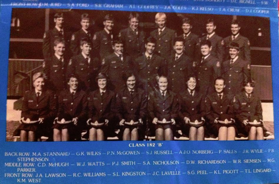Scott Andrew NICHOLSON - Class photo taken at Redfern Police Academy. Class 182 'B'