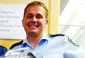 Problems in the force ... Constable Nathan Hearps fell to his death on Sunday