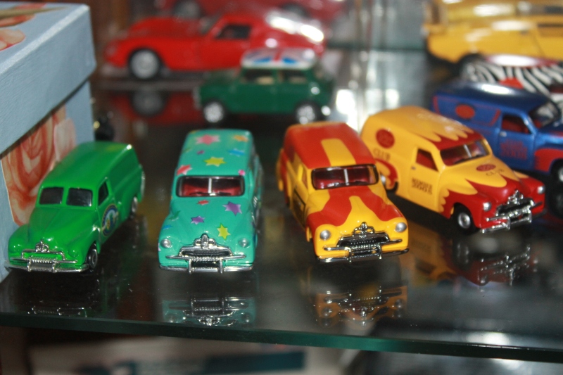 Buster collects toy metal cars now as there were no toys like these during WWII - all metal was collected and used for War Service