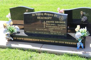 https://www.findagrave.com/memorial/145009764/ Keith George BEACROFT - grave. BEACROFT Keith George 29.6.1940 - 8.4.2015 Beloved husband of Lorraine Loving father of Ray, Kathy, Meg, Garry Adored Pa of Krystie, Nick, Emily, Lachlan, Mitchell, Josh, Ben, Tahlia, Jai In God's loving care & forever in our hearts