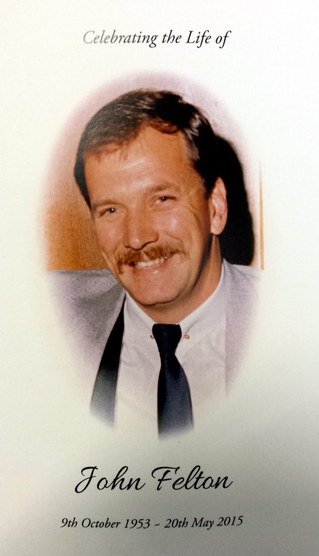 John Felton funeral pamphlet