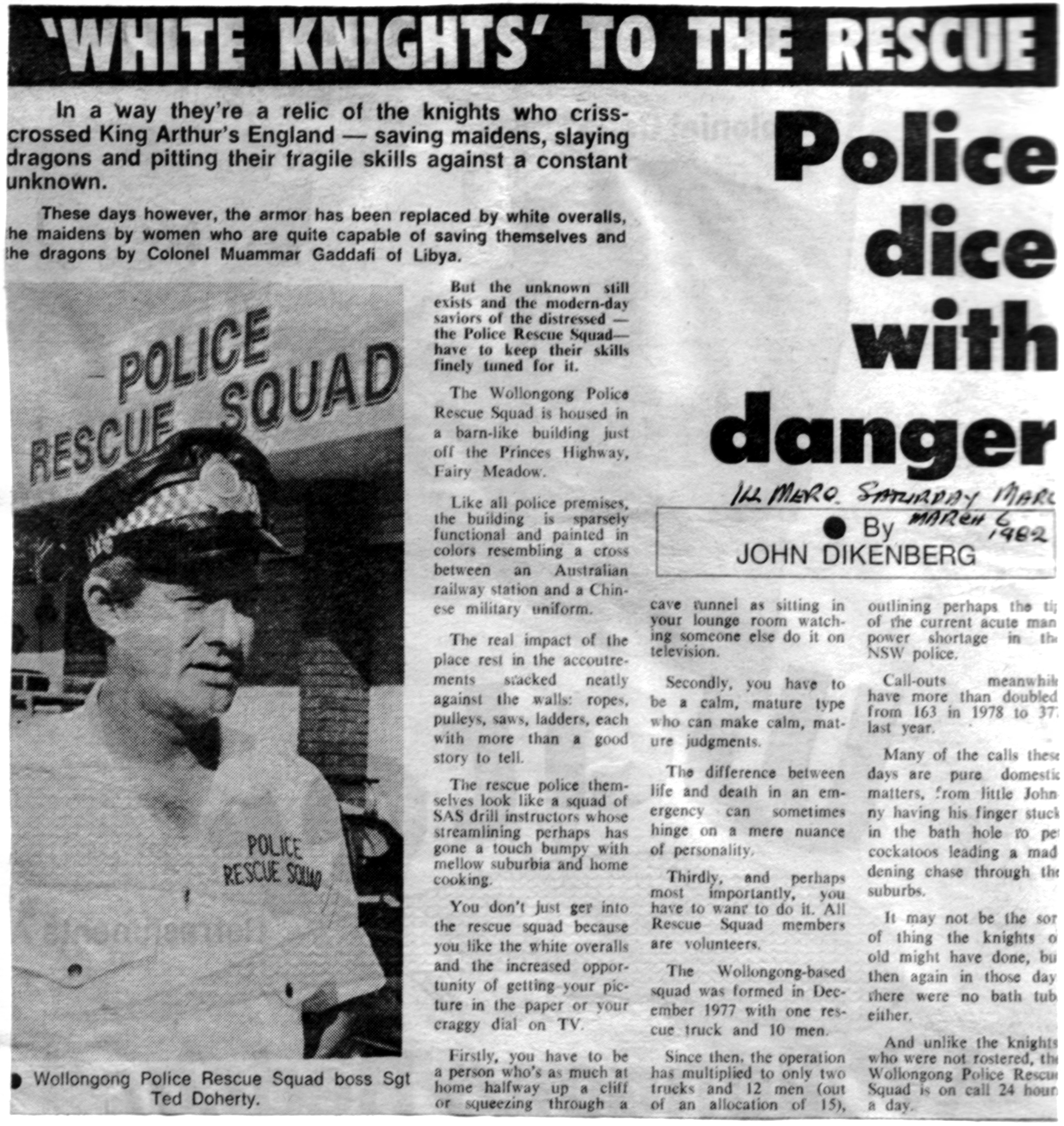 6 MARCH 1982 SGT TED DOHERTY