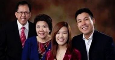 Curtis CHENG with wife and adult children.
