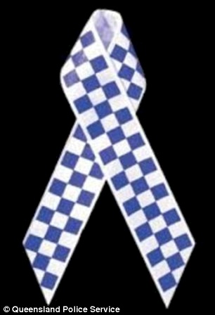 Police officers around Australian and the south Pacific region will wear ribbons (pictured) for National Police Remembrance Day, which commemorates the more than seven hundred officers who have died while on duty