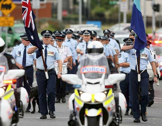 http://www.qt.com.au/news/city-police-salute-lost-colleagues/1120949/ The Police Remembrance Day march and ceremony held at Browns Park in North Ipswich on Thursday.