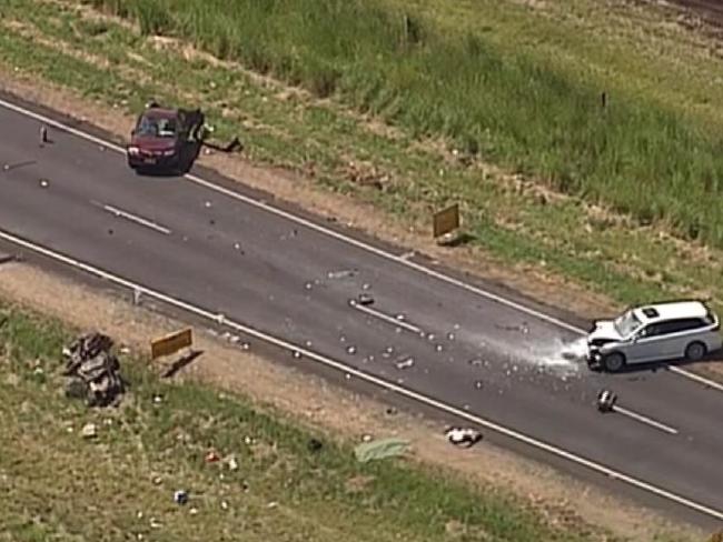 High impact... The scene following the collision.