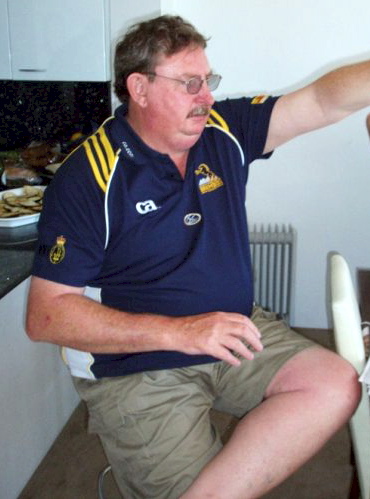 Photo taken at TDC reunion held at Manly 2008. Trying to make a point on another important issue.